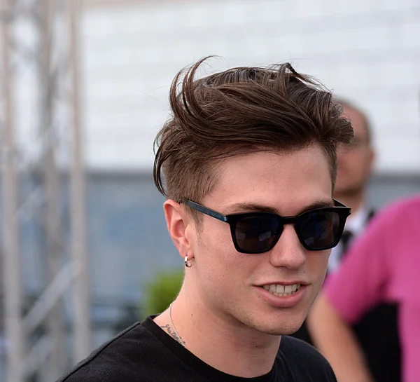 Giffoni Valle Piana, Sa, İtalya - 20 Temmuz 2018: Benji ve Fede Giffoni, Festival 2018 - 20 Temmuz 2018 Giffoni Valle Piana, İtalya üzerinde Film