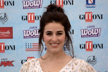 Giffoni Valle Piana, Sa, İtalya - 22 Temmuz 2018: Diana Del Bufalo, Giffoni Film Festivali 2018 - üzerinde 22 Temmuz 2018 Giffoni Valle Piana, İtalya