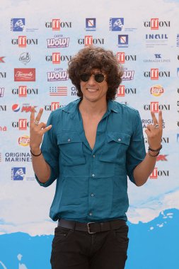 Giffoni Valle Piana, Sa, İtalya - 21 Temmuz 2018: Ermal Meta, Giffoni Film Festivali 2018 - üzerinde 21 Temmuz 2018 Giffoni Valle Piana, İtalya