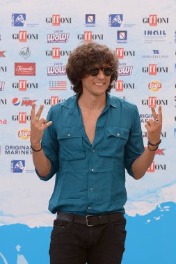 Giffoni Valle Piana, Sa, İtalya - 21 Temmuz 2018: Ermal Meta, Giffoni Film Festivali 2018 - üzerinde 21 Temmuz 2018 Giffoni Valle Piana, İtalya