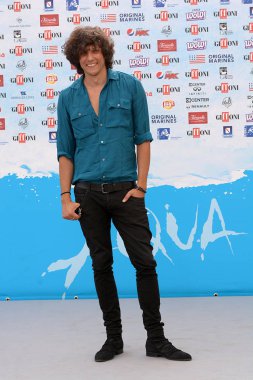 Giffoni Valle Piana, Sa, İtalya - 21 Temmuz 2018: Ermal Meta, Giffoni Film Festivali 2018 - üzerinde 21 Temmuz 2018 Giffoni Valle Piana, İtalya