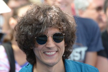 Giffoni Valle Piana, Sa, İtalya - 21 Temmuz 2018: Ermal Meta, Giffoni Film Festivali 2018 - üzerinde 21 Temmuz 2018 Giffoni Valle Piana, İtalya