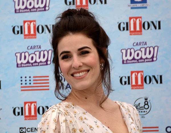 Giffoni Valle Piana, Sa, İtalya - 22 Temmuz 2018: Diana Del Bufalo, Giffoni Film Festivali 2018 - üzerinde 22 Temmuz 2018 Giffoni Valle Piana, İtalya