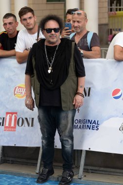 Giffoni Valle Piana, Sa, İtalya - 28 Temmuz 2018: Enzo Avitabile, Giffoni Film Festivali 2018 - üzerinde 28 Temmuz 2018 Giffoni Valle Piana, İtalya 