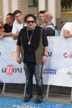 Giffoni Valle Piana, Sa, İtalya - 28 Temmuz 2018: Enzo Avitabile, Giffoni Film Festivali 2018 - üzerinde 28 Temmuz 2018 Giffoni Valle Piana, İtalya 