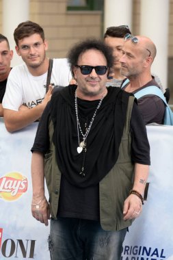 Giffoni Valle Piana, Sa, İtalya - 28 Temmuz 2018: Enzo Avitabile, Giffoni Film Festivali 2018 - üzerinde 28 Temmuz 2018 Giffoni Valle Piana, İtalya 