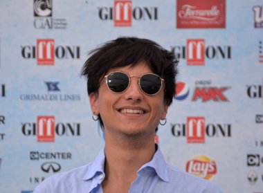 Giffoni Valle Piana, Sa, İtalya - 27 Temmuz 2018: Niccolo 'Moriconi takma adı ultimo, Giffoni Film Festivali 2018 - 27 Temmuz 2018 tarihinde Giffoni Valle Piana, İtalya 