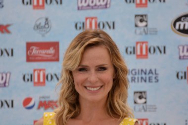 Giffoni Valle Piana, Sa, İtalya - 24 Temmuz 2018: Serena Autieri, Giffoni Film Festivali 2018 - üzerinde 24 Temmuz 2018 Giffoni Valle Piana, İtalya 