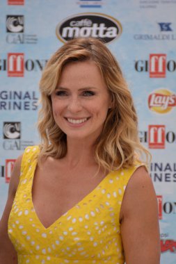 Giffoni Valle Piana, Sa, İtalya - 24 Temmuz 2018: Serena Autieri, Giffoni Film Festivali 2018 - üzerinde 24 Temmuz 2018 Giffoni Valle Piana, İtalya 