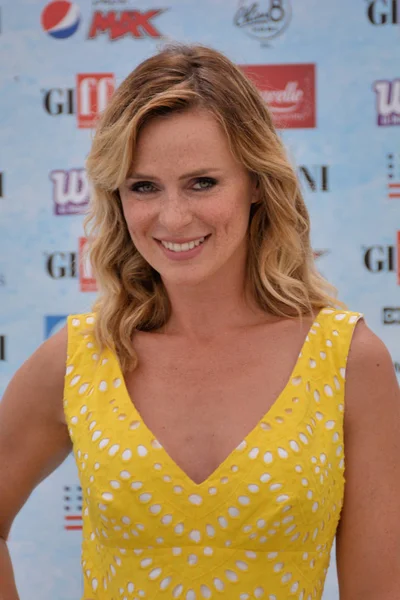 Giffoni Valle Piana, Sa, İtalya - 24 Temmuz 2018: Serena Autieri, Giffoni Film Festivali 2018 - üzerinde 24 Temmuz 2018 Giffoni Valle Piana, İtalya 