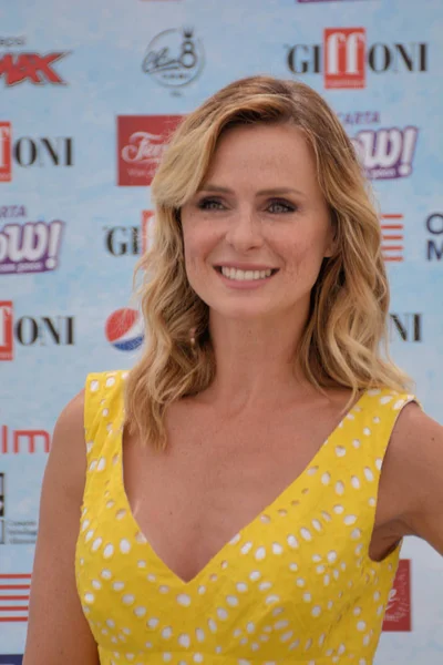 Giffoni Valle Piana, Sa, İtalya - 24 Temmuz 2018: Serena Autieri, Giffoni Film Festivali 2018 - üzerinde 24 Temmuz 2018 Giffoni Valle Piana, İtalya 