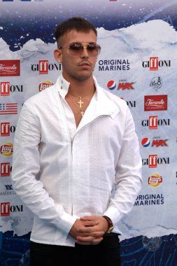 Giffoni Valle Piana, Sa, İtalya - 26 Temmuz 2018: Vegas Jones, Giffoni Film Festivali 2018 - üzerinde 26 Temmuz 2018 Giffoni Valle Piana, İtalya 