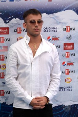 Giffoni Valle Piana, Sa, İtalya - 26 Temmuz 2018: Vegas Jones, Giffoni Film Festivali 2018 - üzerinde 26 Temmuz 2018 Giffoni Valle Piana, İtalya 