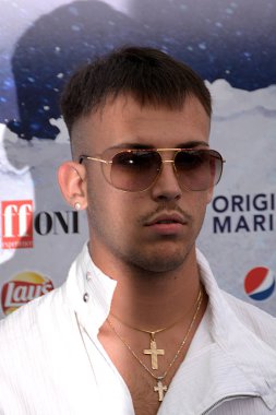 Giffoni Valle Piana, Sa, İtalya - 26 Temmuz 2018: Vegas Jones, Giffoni Film Festivali 2018 - üzerinde 26 Temmuz 2018 Giffoni Valle Piana, İtalya 