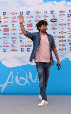 Giffoni Valle Piana, Sa, İtalya - 27 Temmuz 2018: Alessandro Siani, Giffoni Film Festivali 2018 - üzerinde 27 Temmuz 2018 Giffoni Valle Piana, İtalya 