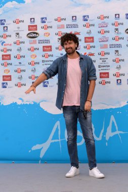 Giffoni Valle Piana, Sa, İtalya - 27 Temmuz 2018: Alessandro Siani, Giffoni Film Festivali 2018 - üzerinde 27 Temmuz 2018 Giffoni Valle Piana, İtalya 