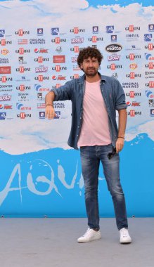 Giffoni Valle Piana, Sa, İtalya - 27 Temmuz 2018: Alessandro Siani, Giffoni Film Festivali 2018 - üzerinde 27 Temmuz 2018 Giffoni Valle Piana, İtalya 