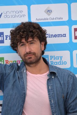 Giffoni Valle Piana, Sa, İtalya - 27 Temmuz 2018: Alessandro Siani, Giffoni Film Festivali 2018 - üzerinde 27 Temmuz 2018 Giffoni Valle Piana, İtalya 
