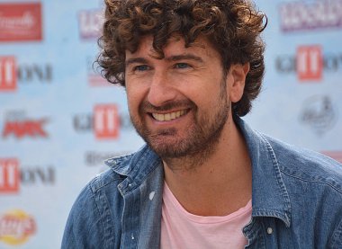Giffoni Valle Piana, Sa, İtalya - 27 Temmuz 2018: Alessandro Siani, Giffoni Film Festivali 2018 - üzerinde 27 Temmuz 2018 Giffoni Valle Piana, İtalya 