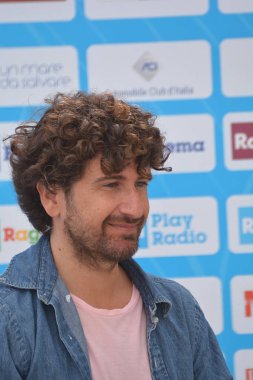 Giffoni Valle Piana, Sa, İtalya - 27 Temmuz 2018: Alessandro Siani, Giffoni Film Festivali 2018 - üzerinde 27 Temmuz 2018 Giffoni Valle Piana, İtalya 