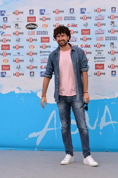 Giffoni Valle Piana, Sa, İtalya - 27 Temmuz 2018: Alessandro Siani, Giffoni Film Festivali 2018 - üzerinde 27 Temmuz 2018 Giffoni Valle Piana, İtalya 