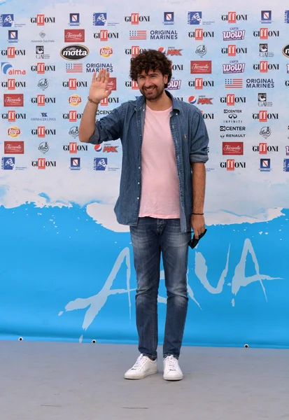 Giffoni Valle Piana, Sa, İtalya - 27 Temmuz 2018: Alessandro Siani, Giffoni Film Festivali 2018 - üzerinde 27 Temmuz 2018 Giffoni Valle Piana, İtalya 