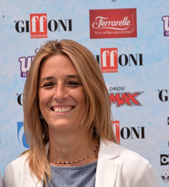 Giffoni Valle Piana, Sa, İtalya - 27 Temmuz 2018: Chiara Marciani, Giffoni Film Festivali 2018 - üzerinde 27 Temmuz 2018 Giffoni Valle Piana, İtalya 