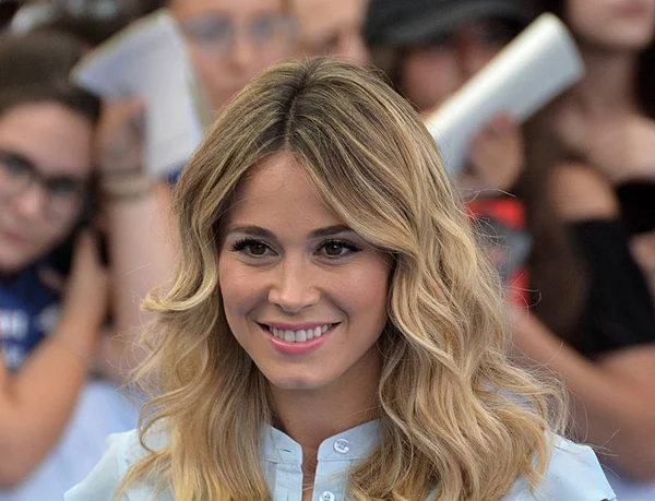 Giffoni Valle Piana, Sa, İtalya - 27 Temmuz 2018: Diletta Leotta, Giffoni Film Festivali 2018 - üzerinde 27 Temmuz 2018 Giffoni Valle Piana, İtalya 