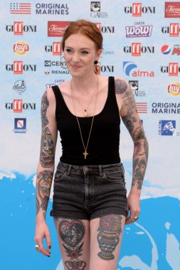 Giffoni Valle Piana, Sa, İtalya - 21 Temmuz 2018: Eva Pevarello, Giffoni Film Festivali 2018 - üzerinde 21 Temmuz 2018 Giffoni Valle Piana, İtalya 