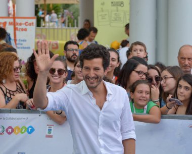 Giffoni Valle Piana, Sa, İtalya - 22 Temmuz 2018: Francesco Scianna, Giffoni Film Festivali 2018 - üzerinde 22 Temmuz 2018 Giffoni Valle Piana, İtalya