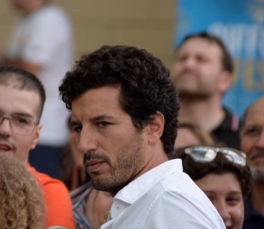 Giffoni Valle Piana, Sa, İtalya - 22 Temmuz 2018: Francesco Scianna, Giffoni Film Festivali 2018 - üzerinde 22 Temmuz 2018 Giffoni Valle Piana, İtalya