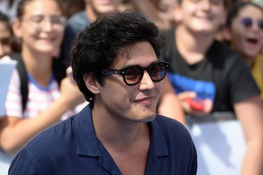 Giffoni Valle Piana, Sa, İtalya - 21 Temmuz 2018: Cristiano Caccamo, Giffoni Film Festivali 2018 - üzerinde 21 Temmuz 2018 Giffoni Valle Piana, İtalya