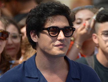 Giffoni Valle Piana, Sa, İtalya - 21 Temmuz 2018: Cristiano Caccamo, Giffoni Film Festivali 2018 - üzerinde 21 Temmuz 2018 Giffoni Valle Piana, İtalya