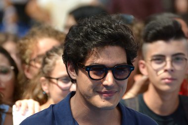 Giffoni Valle Piana, Sa, İtalya - 21 Temmuz 2018: Cristiano Caccamo, Giffoni Film Festivali 2018 - üzerinde 21 Temmuz 2018 Giffoni Valle Piana, İtalya