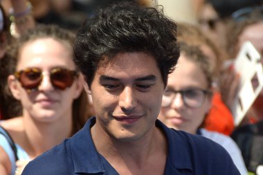 Giffoni Valle Piana, Sa, İtalya - 21 Temmuz 2018: Cristiano Caccamo, Giffoni Film Festivali 2018 - üzerinde 21 Temmuz 2018 Giffoni Valle Piana, İtalya