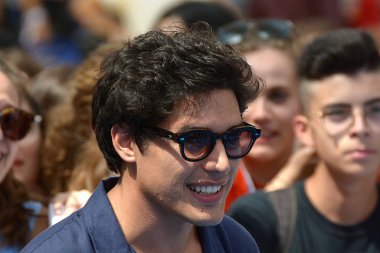 Giffoni Valle Piana, Sa, İtalya - 21 Temmuz 2018: Cristiano Caccamo, Giffoni Film Festivali 2018 - üzerinde 21 Temmuz 2018 Giffoni Valle Piana, İtalya
