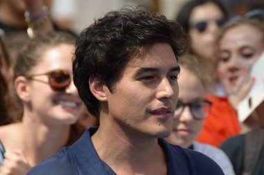 Giffoni Valle Piana, Sa, İtalya - 21 Temmuz 2018: Cristiano Caccamo, Giffoni Film Festivali 2018 - üzerinde 21 Temmuz 2018 Giffoni Valle Piana, İtalya