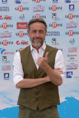Giffoni Valle Piana, Sa, İtalya - 21 Temmuz 2018: Guido Sgardoli, Giffoni Film Festivali 2018 - üzerinde 21 Temmuz 2018 Giffoni Valle Piana, İtalya 