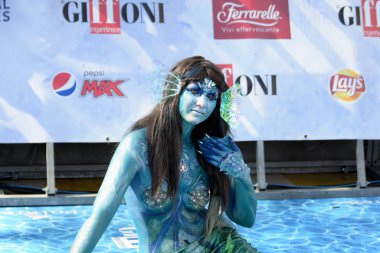 Giffoni Valle Piana, Sa, İtalya - 20 Temmuz 2018: Ianua Coeli Linhart, Giffoni Film Festivali 2018 - üzerinde 20 Temmuz 2018 Giffoni Valle Piana, İtalya 