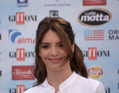 Giffoni Valle Piana, Sa, İtalya - 25 Temmuz 2018: Ilenia Pastorelli, Giffoni Film Festivali 2018 - üzerinde 25 Temmuz 2018 Giffoni Valle Piana, İtalya 