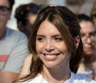 Giffoni Valle Piana, Sa, İtalya - 25 Temmuz 2018: Ilenia Pastorelli, Giffoni Film Festivali 2018 - üzerinde 25 Temmuz 2018 Giffoni Valle Piana, İtalya 