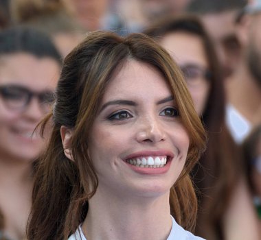 Giffoni Valle Piana, Sa, İtalya - 25 Temmuz 2018: Ilenia Pastorelli, Giffoni Film Festivali 2018 - üzerinde 25 Temmuz 2018 Giffoni Valle Piana, İtalya 