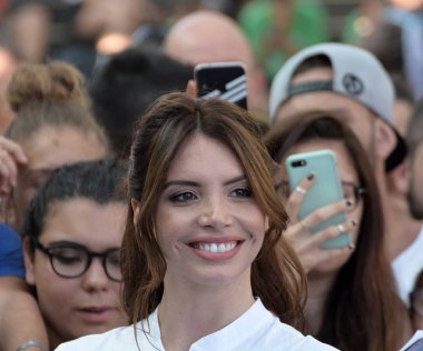 Giffoni Valle Piana, Sa, İtalya - 25 Temmuz 2018: Ilenia Pastorelli, Giffoni Film Festivali 2018 - üzerinde 25 Temmuz 2018 Giffoni Valle Piana, İtalya 