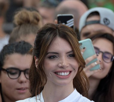 Giffoni Valle Piana, Sa, İtalya - 25 Temmuz 2018: Ilenia Pastorelli, Giffoni Film Festivali 2018 - üzerinde 25 Temmuz 2018 Giffoni Valle Piana, İtalya 