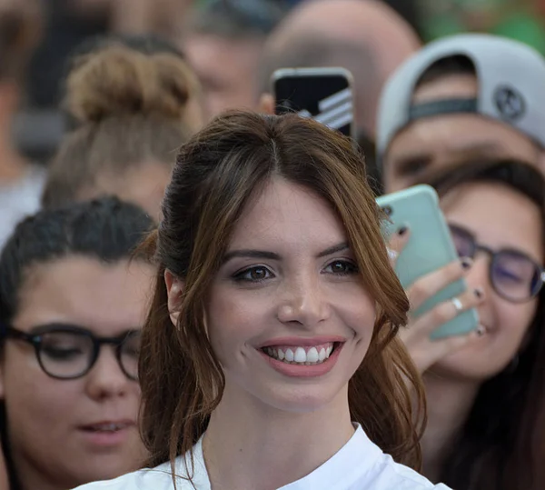 Giffoni Valle Piana, Sa, İtalya - 25 Temmuz 2018: Ilenia Pastorelli, Giffoni Film Festivali 2018 - üzerinde 25 Temmuz 2018 Giffoni Valle Piana, İtalya 