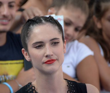 Giffoni Valle Piana, Sa, İtalya - 24 Temmuz 2018: Lodovica Comello, Giffoni Film Festivali 2018 - üzerinde 24 Temmuz 2018 Giffoni Valle Piana, İtalya