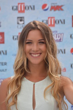 Giffoni Valle Piana, Sa, İtalya - 27 Temmuz 2018: Ludovica Coscione, Giffoni Film Festivali 2018 - üzerinde 27 Temmuz 2018 Giffoni Valle Piana, İtalya 