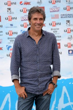Giffoni Valle Piana, Sa, İtalya - 22 Temmuz 2018: Luca Barbarossa adlı Giffoni Film Festivali 2018 - üzerinde 22 Temmuz 2018 Giffoni Valle Piana, İtalya