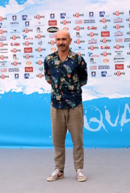 Giffoni Valle Piana, Sa, İtalya - 24 Temmuz 2018: Maccio Capatonda, Giffoni Film Festivali 2018 - üzerinde 24 Temmuz 2018 Giffoni Valle Piana, İtalya