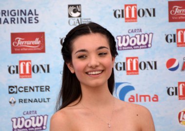 Giffoni Valle Piana, Sa, İtalya - 21 Temmuz 2018: Mariasole Pollio, Giffoni Film Festivali 2018 - üzerinde 21 Temmuz 2018 Giffoni Valle Piana, İtalya